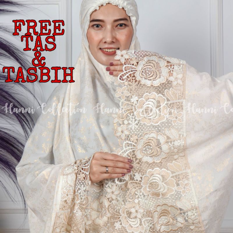 (COD) Big Promo Mukena Katun Prada Renda Mix Cantik
