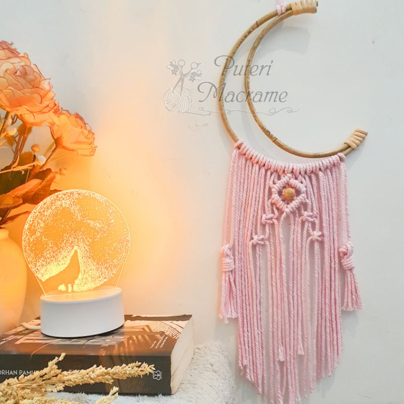 Jual Hiasan Dinding Macrame Dream Catcher Bulan Sabit Aesthetic Kode 3 Shopee Indonesia 9187