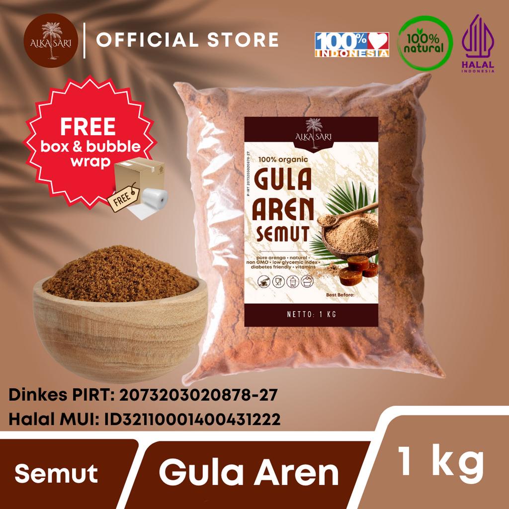 Jual Gula Aren Semut Nira Aren Bubuk Organik Alka Sari 1kg Shopee Indonesia 9493