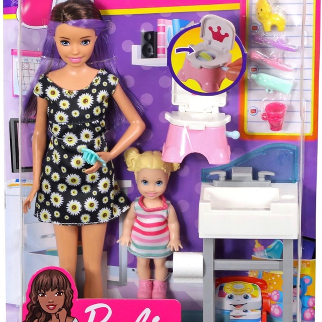 Jual Barbie Skipper Babysitters Doll and Playset Potty Trainning