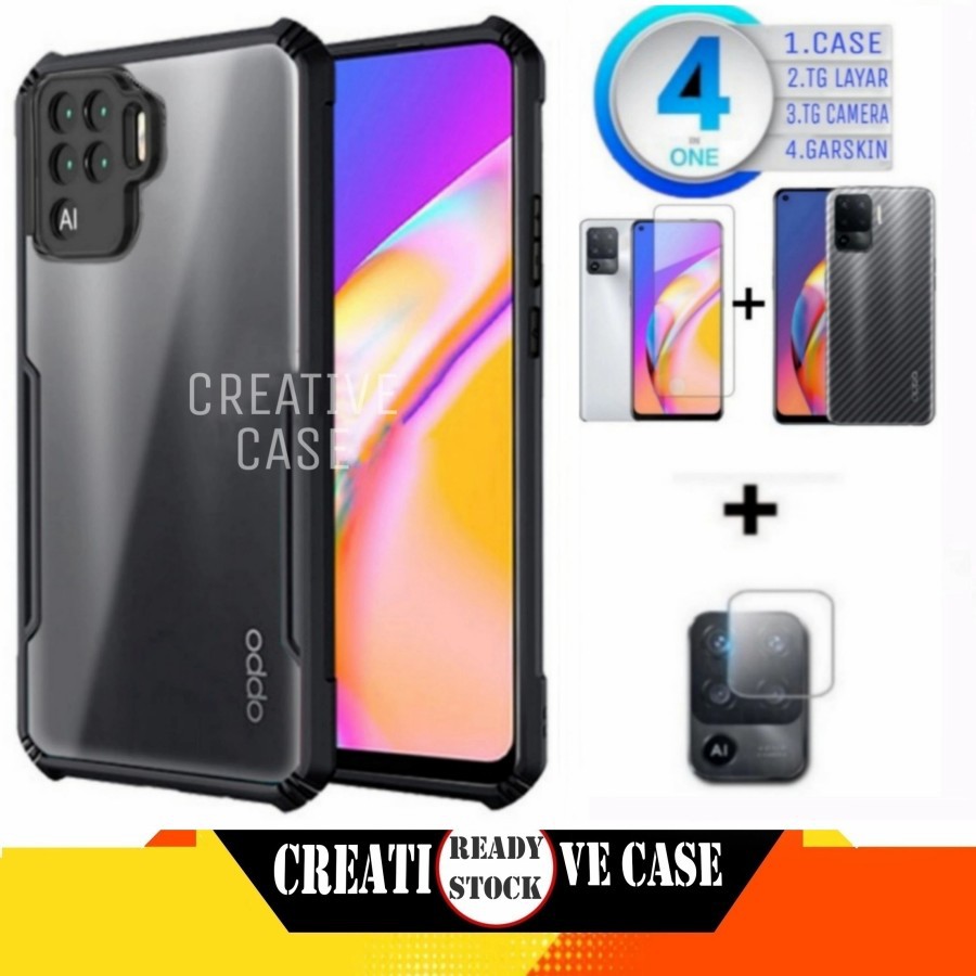 Jual Case Oppo Reno 5F 2021 Transparen Premium+Tg Bening+Tg Camera ...