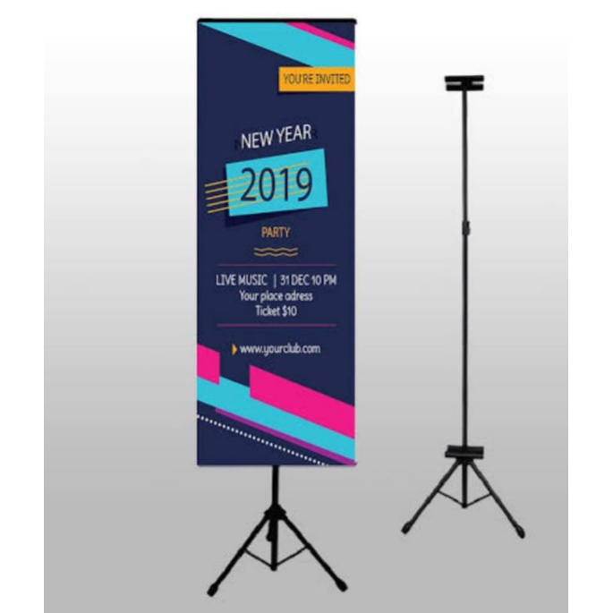 Jual Tripod Banner Stand Tripod Banner Tripod Display Tripod Dua Sisi Shopee Indonesia