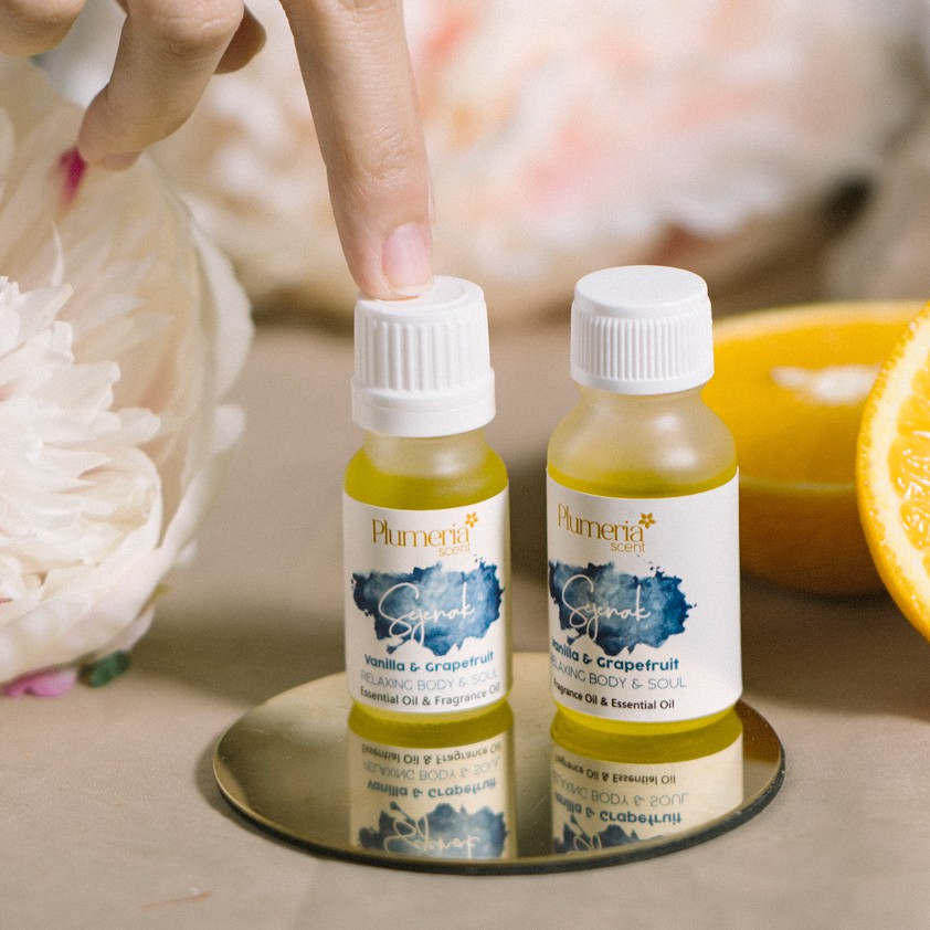 Jual Plumeria Scent Drops Essential Oil - Sejenak (Vanilla & Grapefruit ...
