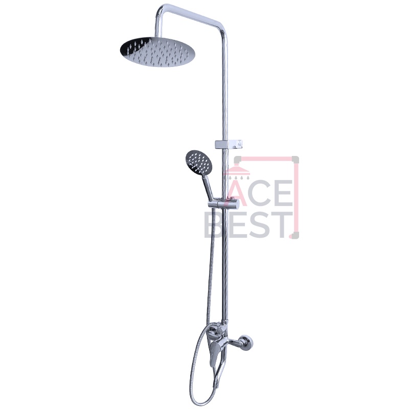 Jual Wall Mounted Shower Paket Lengkap Shower Bulat Bahan Stainless Dan ...