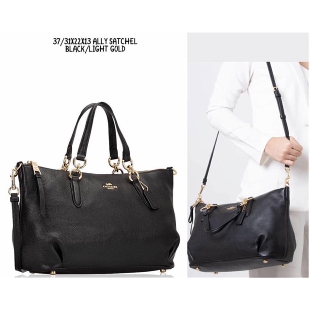 Coach ally satchel black