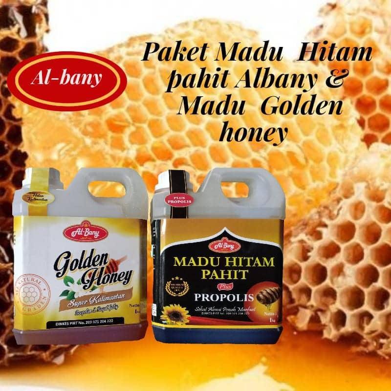 Jual Paket Madu Asli / Golden honey + Madu pahit plus propolis Albany