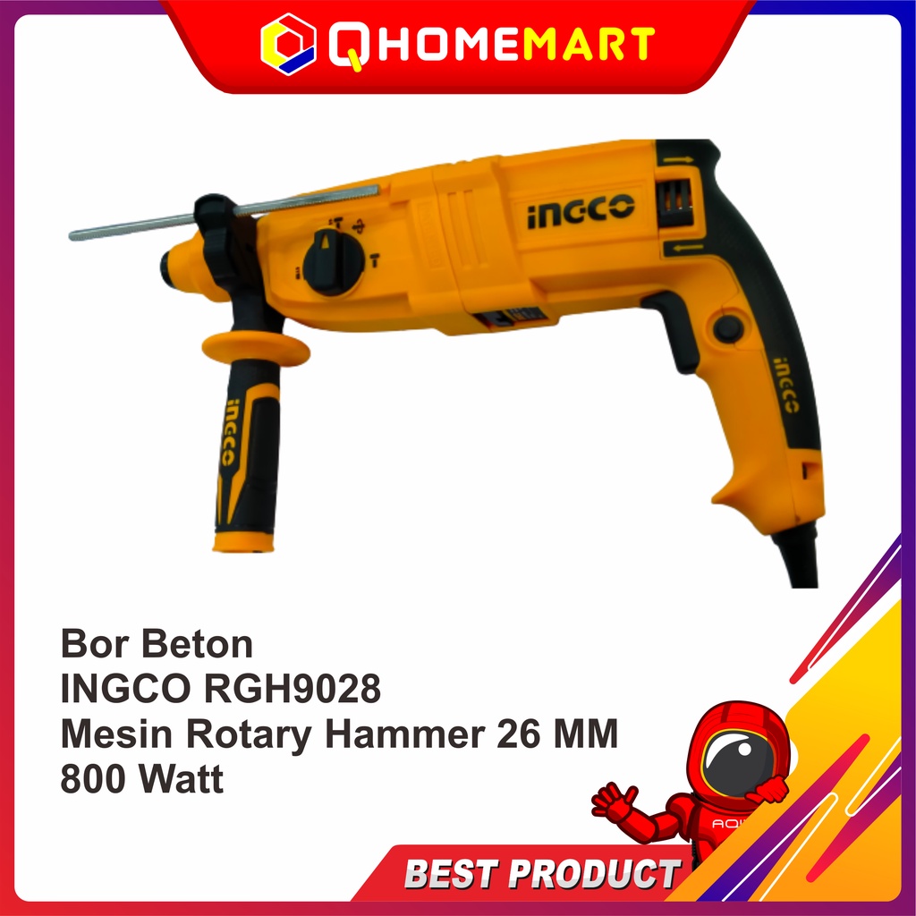 Jual Bor Beton INGCO RGH9028 Mesin Rotary Hammer 26 MM 800 Watt ...