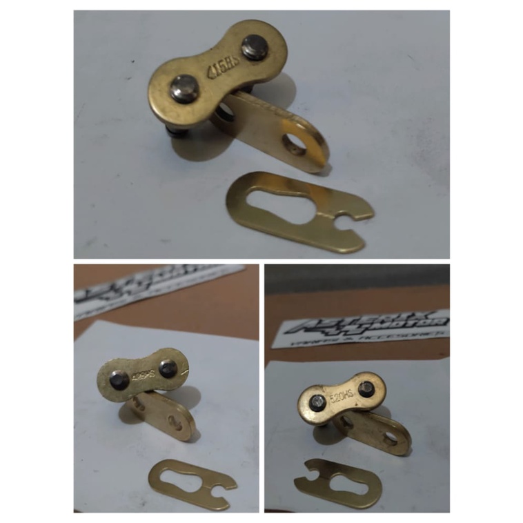 Jual Chain Link Sambungan rantai Sambungan Rante Kancing Gold 428.415. ...