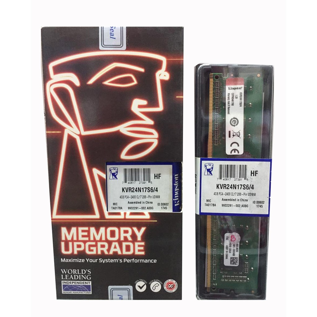 Jual MEMORY RAM KINGSTON KVR24N17S6/4 DDR 4/4GB/PC 2400 | Shopee Indonesia