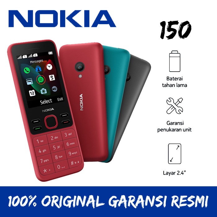 Jual NEW NOKIA 150 DS DUALSIM N150 2020 KAMERA FLASH CAMERA GARANSI ...