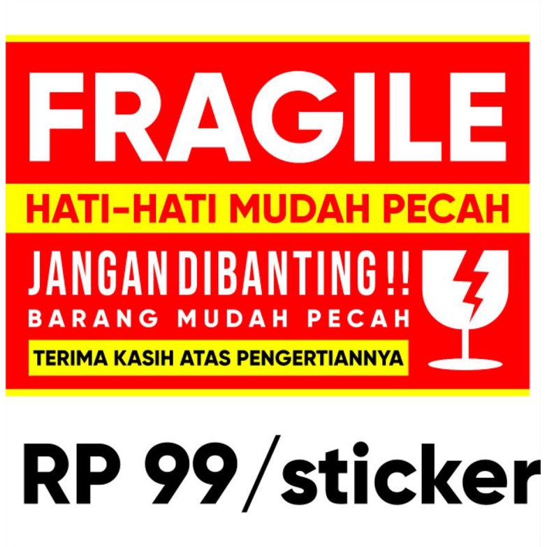 Jual Sticker Fragile Awas Pecah Shopee Indonesia