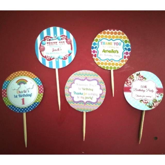 Jual Topper Custom Happy Birthday Happy Anniversary Valentine Mother Father Day Bisa Request