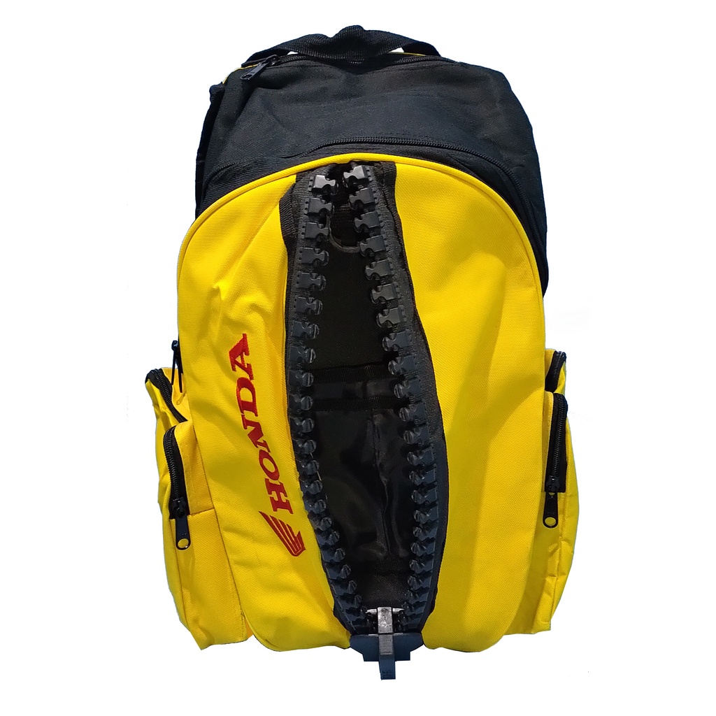 Jual tas Ransel Honda warna kuning, tebal, ukuran 49x 30x 20 cm, design ...