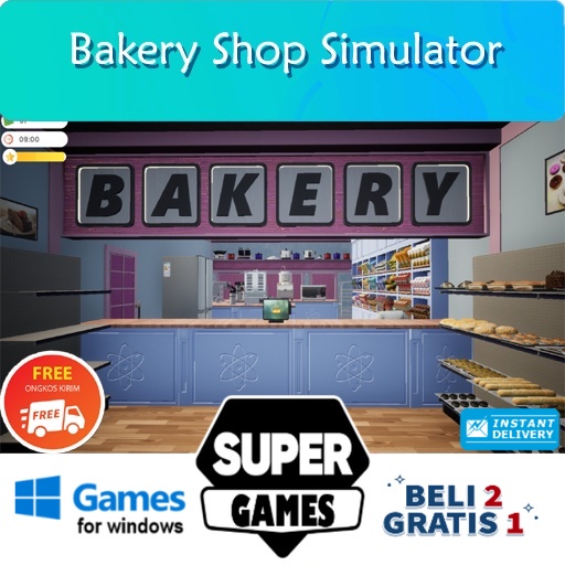Jual BAKERY SHOP SIMULATOR PC Laptop Games Download Langsung Play