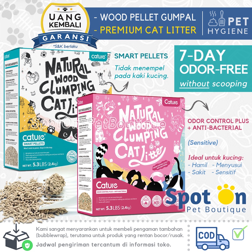 Jual Pasir Kucing Wood Pellet Cature Natural Wood Clumping Cat Litter
