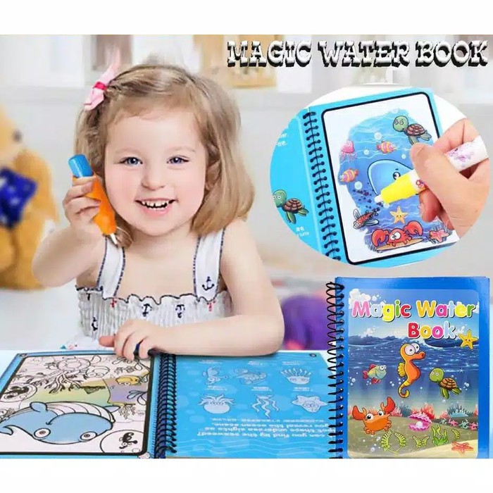 Jual Buku Mewarnai Anak Coloring Book Magic Water / Coloring Book