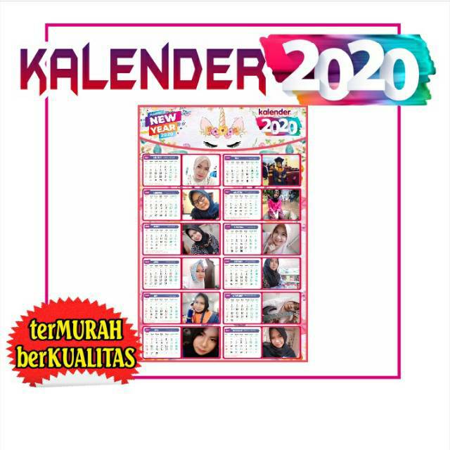 Jual Kalender custom tahun terbaru isi 12 Foto, PAKAI KLEP BESI