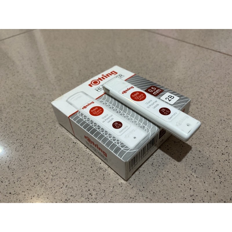 Jual Isi/ Refill Pensil Mekanik Rotring 0.5mm 2B (per tube) | Shopee ...