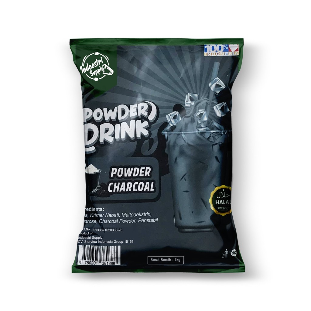 Jual Bubuk Minuman Powder Drink Rasa Charcoal 1 kg Mix Gula Shopee