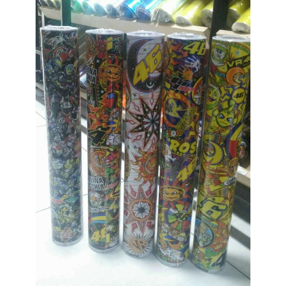 Jual Sticker Motor Racing Motif 46 Rossi uk lebar 45cm | Shopee Indonesia