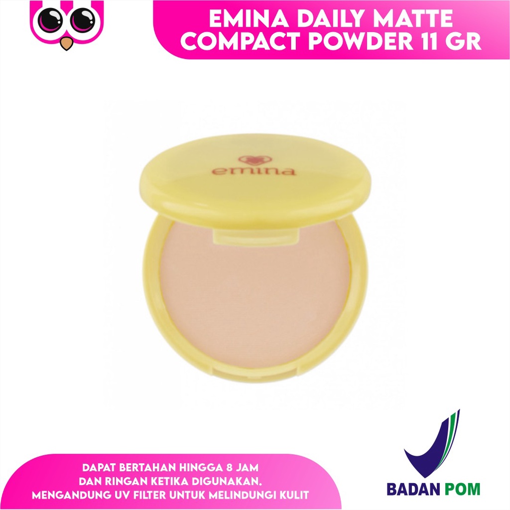 Jual [ Compact Powder ] Emina Daily Matte Compact Powder 11 Gr / Bedak ...