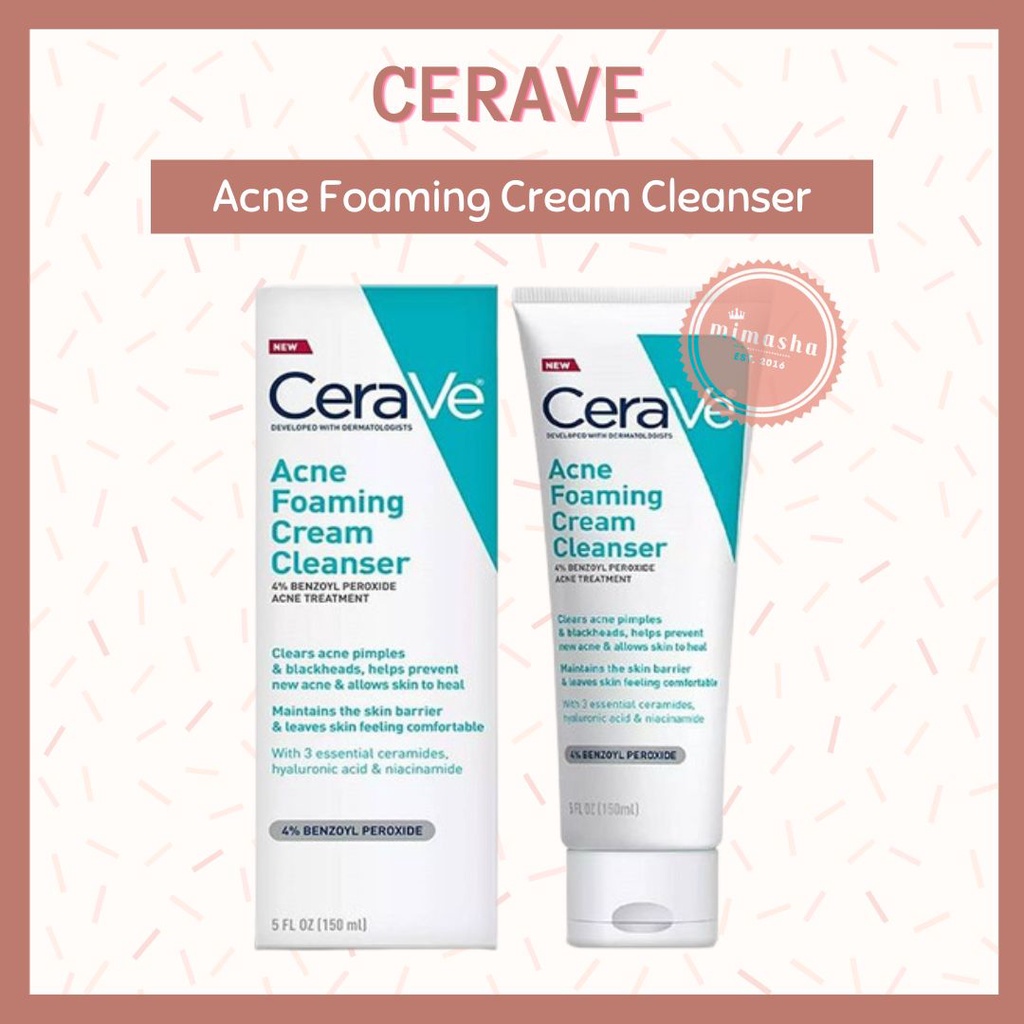 Jual CeraVe Acne Foaming Cream Facial Cleanser - 150 Ml | Shopee Indonesia