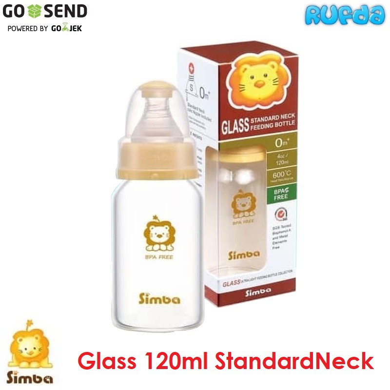 Jual Simba Glass 120ml StandardNeck Baby Bottle Botol Susu Bayi Kaca ...