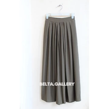 Celana Kulot Lebar Wanita Bahan Mongle Premium Pinggang Karet Bisa Cukup Sampai Jumbo