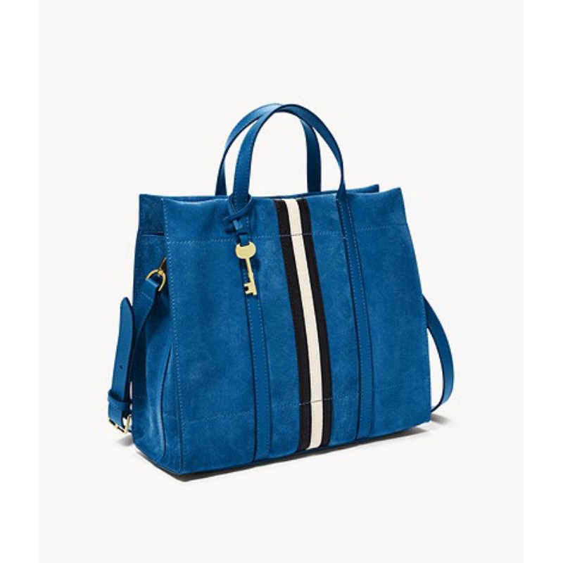 Fossil carmen shopper blue outlet