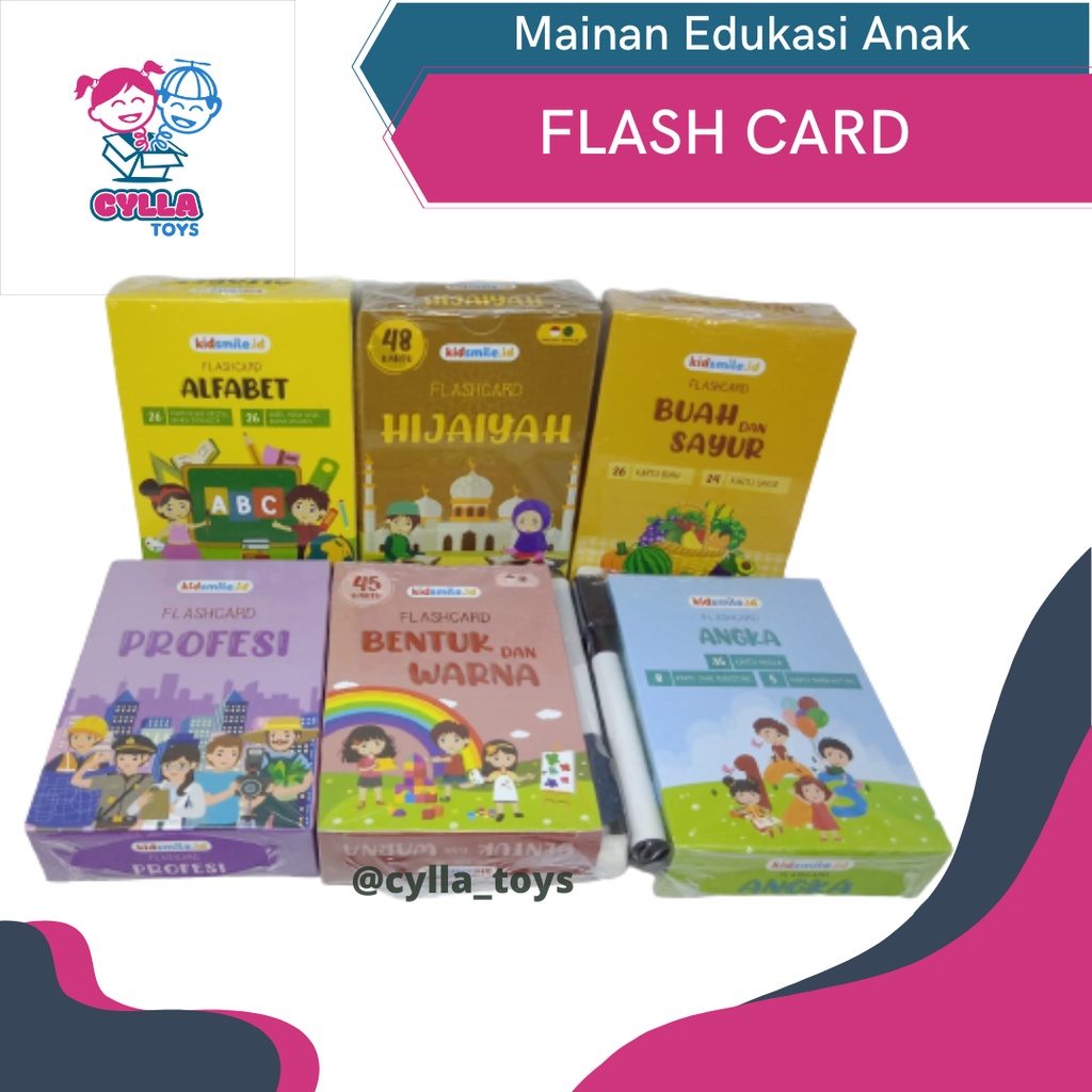 Jual Mainan Edukasi Anak FLASH CARD KIDSMILE OFFICIAL Mainan Edukatif