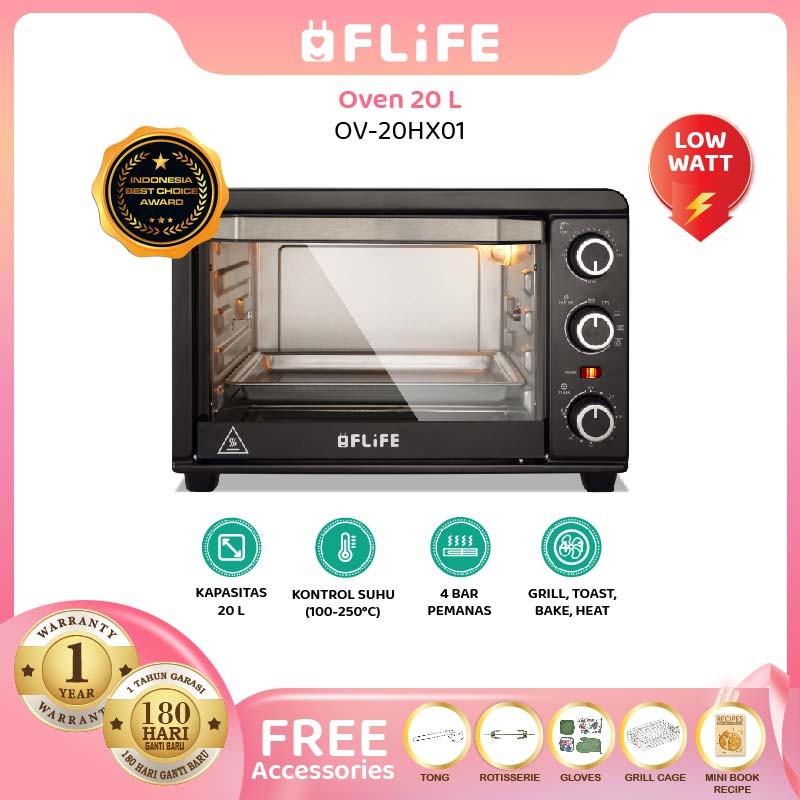 Jual FLiFE OV20HX01 Oven Listrik 20 Liter 4 Elemen Pemanas | Shopee ...