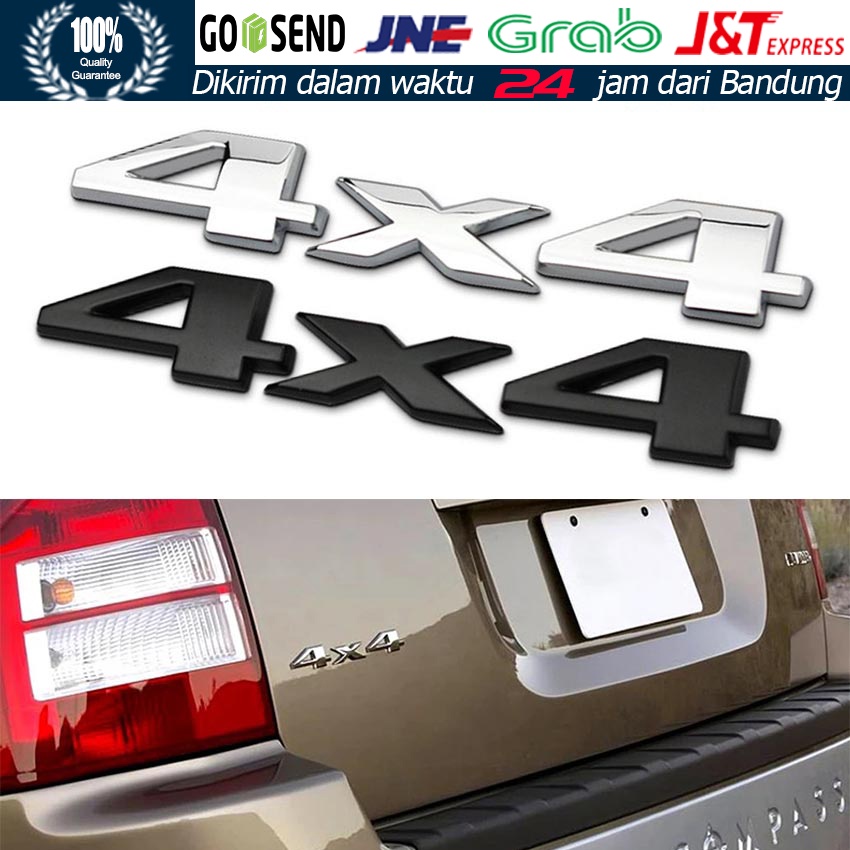 Jual 3D Stiker Mobil Emblem Mobil Logo Tulisan 4x4 Chrome Tebal Car ...