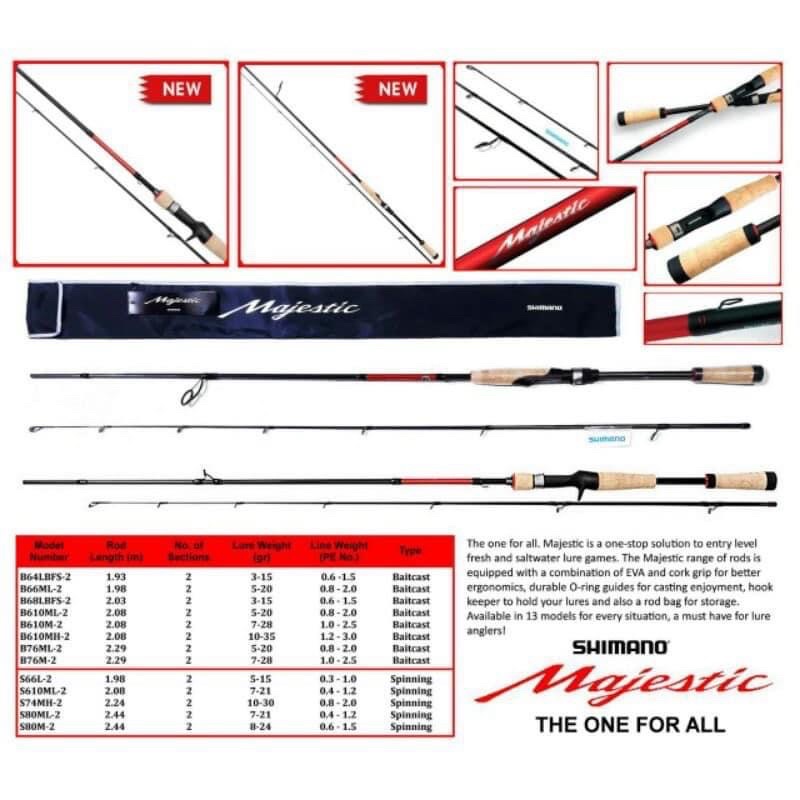 Shimano 20 Majestic Fishing Rod | Spinning Or Casting | Freshwater & Saltwater