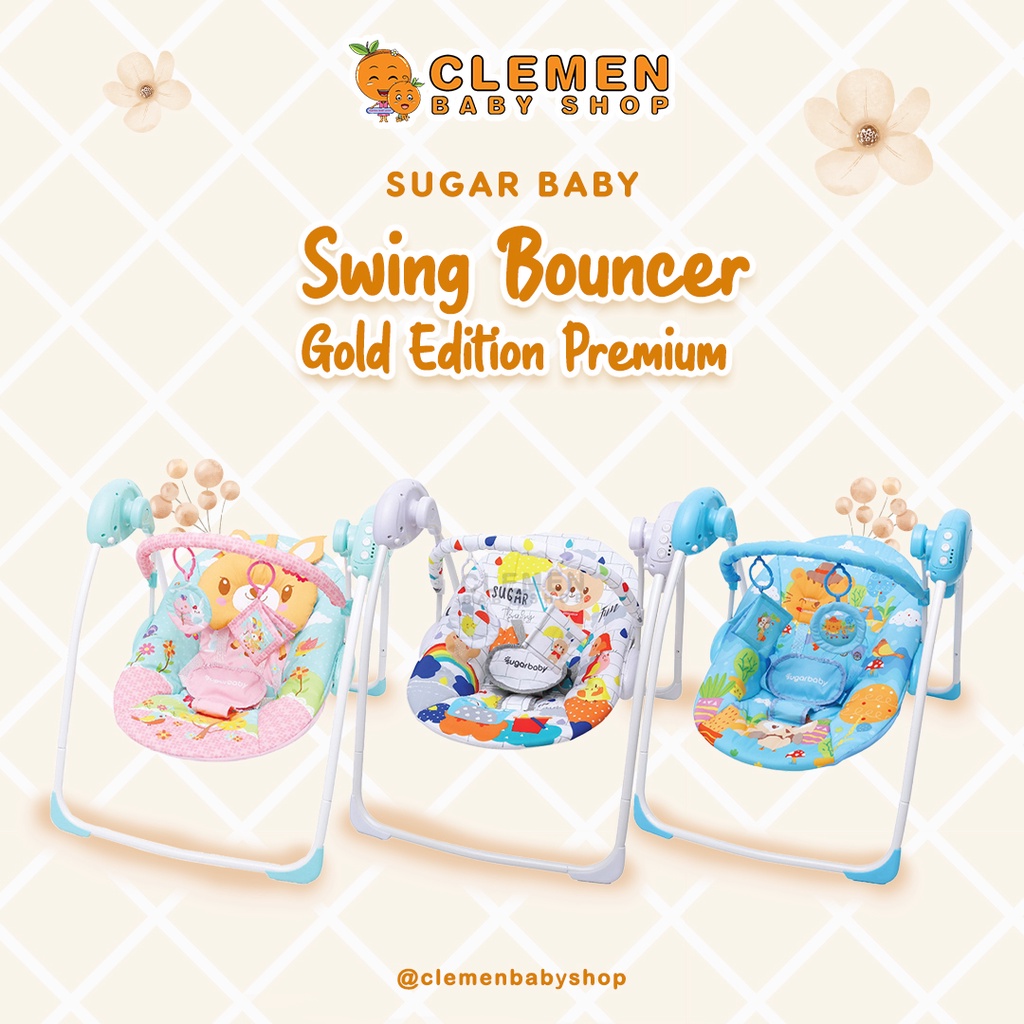 Jual Sugar Baby Gold Edition Premium Swing Bouncer ( Bouncer Bayi ...