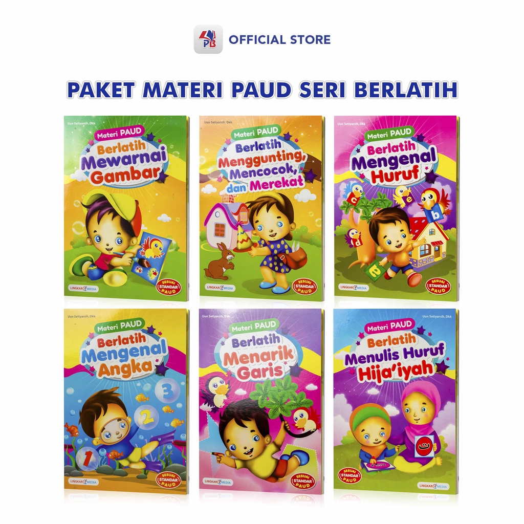 Jual Paket Buku Belajar Anak Paud / TK Isi 6 Buku Materi Paud Berlatih ...