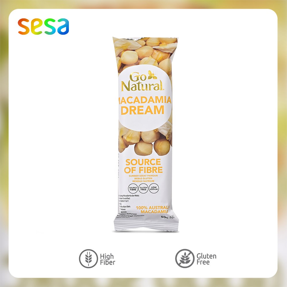 Jual Go Natural Snack Bar Macadamia Dream 55 g Shopee Indonesia