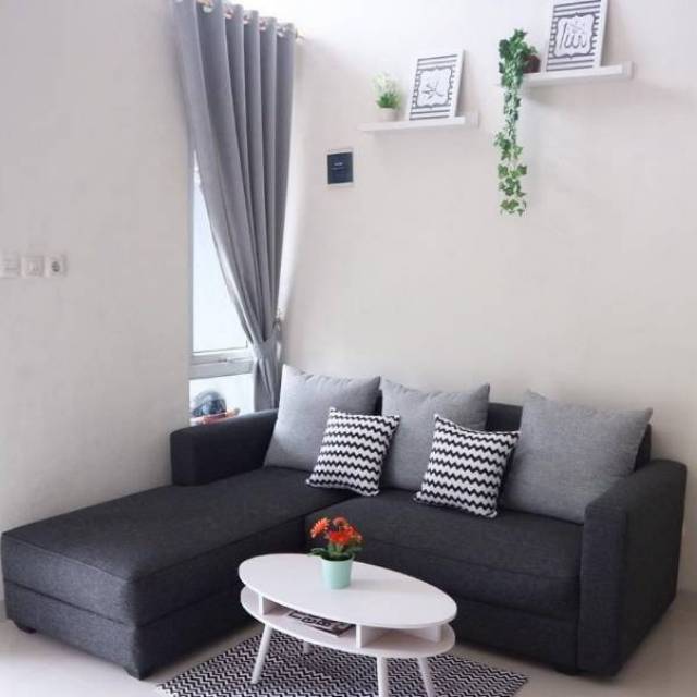 Jual Kursi Sofa Tamu Modern Dan 5 Bantal Ruang Keluarga Mewah Simple ...