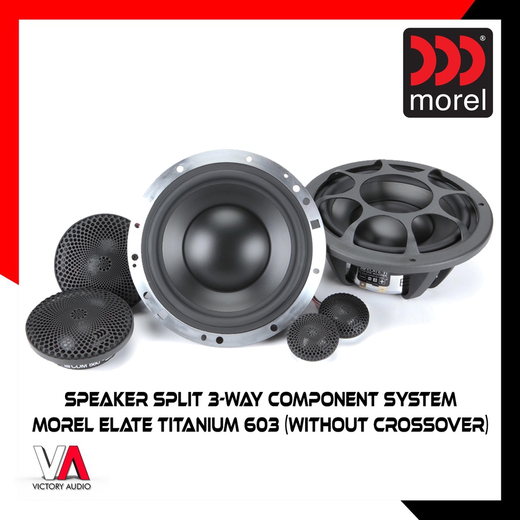 Jual Speaker Split 3Way Component System MOREL ELATE TITANIUM 603 Mid Bass + Mid Range +Tweeter