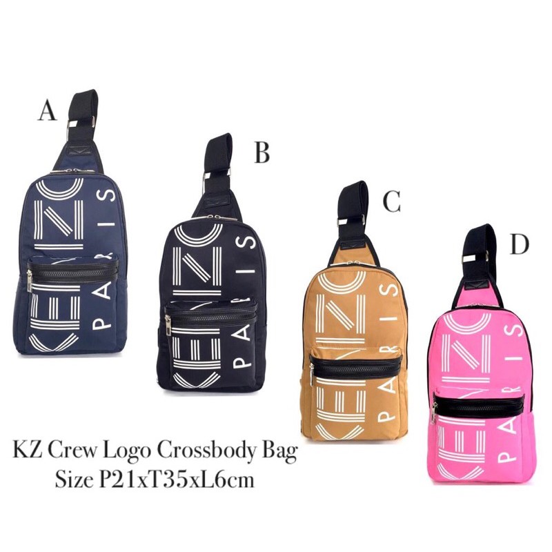 KENZO Crew Logo Crossbody Bag tas selempang original asli authentic