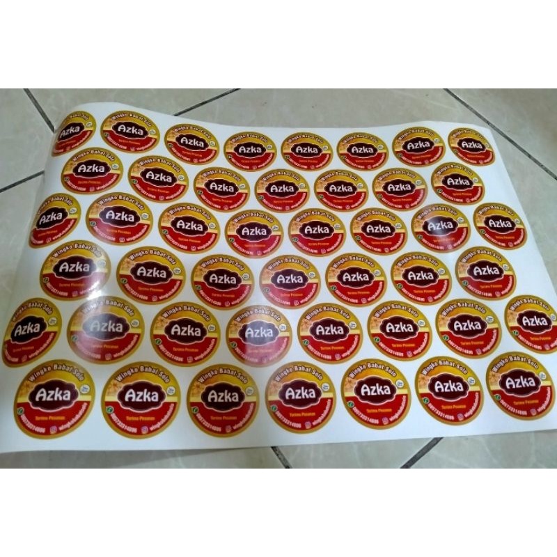 Jual Cetak Print Kertas Label Stiker Sticker Nama Waterproof Mirror A3