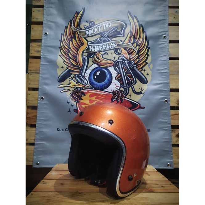 BDTOT Halbschalenhelm mit Ece Jethelm Retro mit Visier Motorrad-Helm Brain-Cap Halbschale Retro Roller Helm Moped Halbschale Scooter-Helm Retro Half Helm ​für Cruiser Chopper