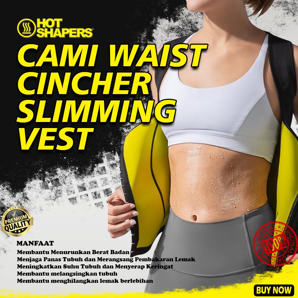 HOT SHAPERS CAMI WAIST CINCHER SLIMMING VEST Rompi Pelangsing Pengecil  Perut Buncit Alat Korset Terapi Pembakar Lemak Pinggang Dengan Step  Pengait