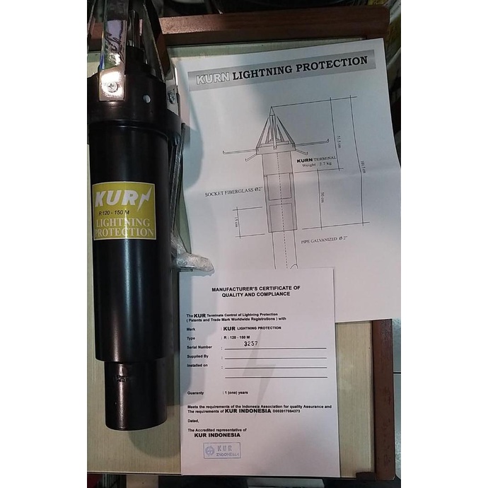 Jual Penangkal Petir Radius 150 Meter Kurn Anti Petir R150 Lightning ...