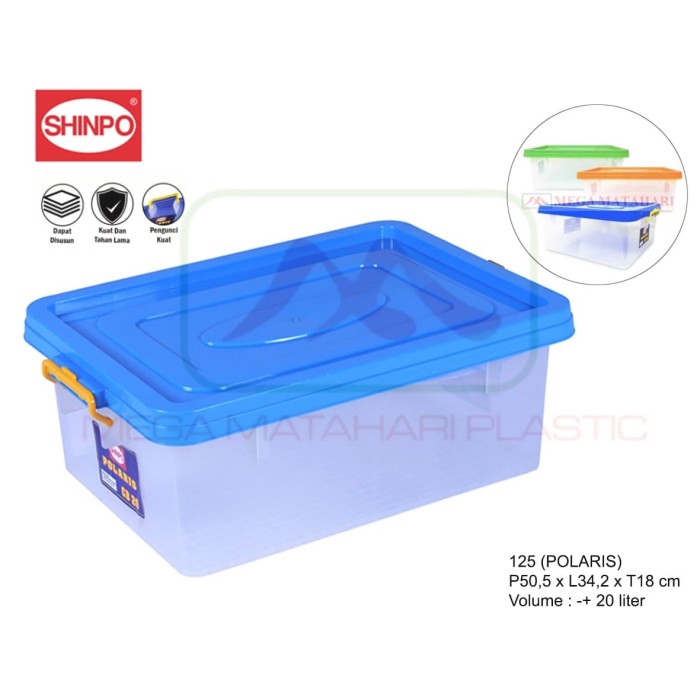 Jual Container box POLARIS 20 liter SIP125 Shinpo (P50,5 x L34,2 x T18 ...