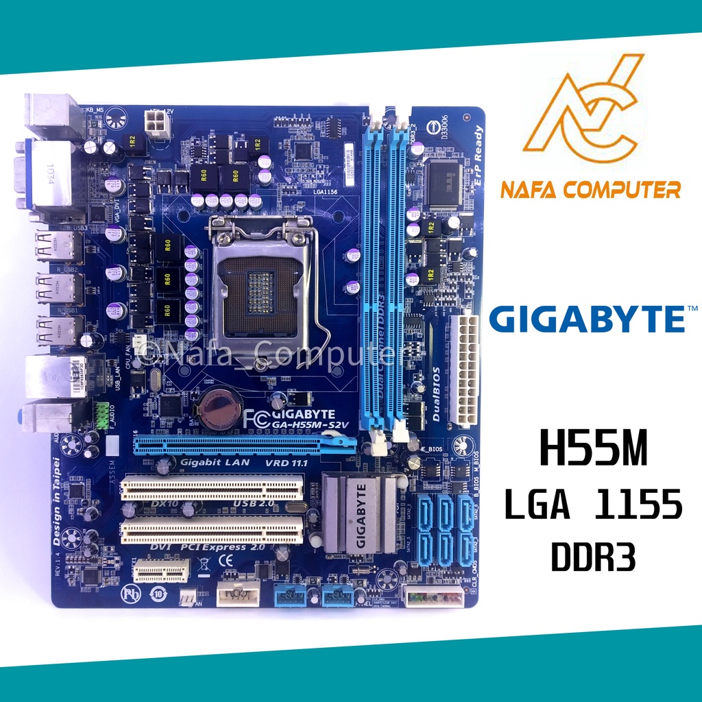 Motherboard GIGABYTE GA H55M S2V Intel H55 LGA 1156 DDR3
