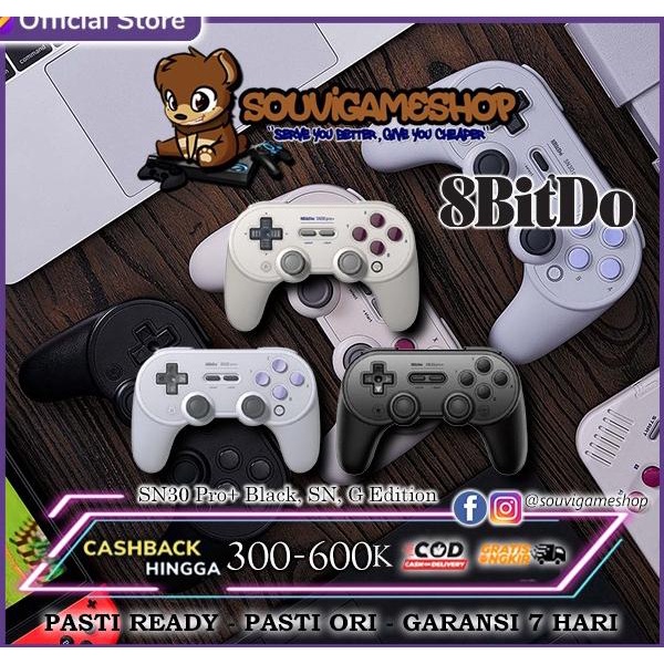 Jual Komputer Dan Pc Gaming 8Bitdo Sn30 Pro+ Sn30 Pro Plus Gamepad ...