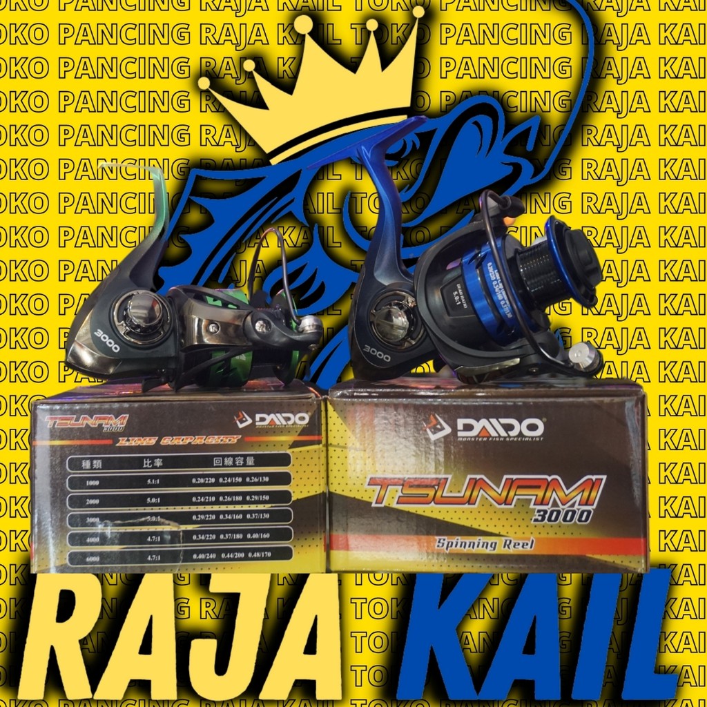 Jual Reel/Rel/Ril/Riel/Real Pancing/Alat Pancing Daido Tsunami | Shopee ...