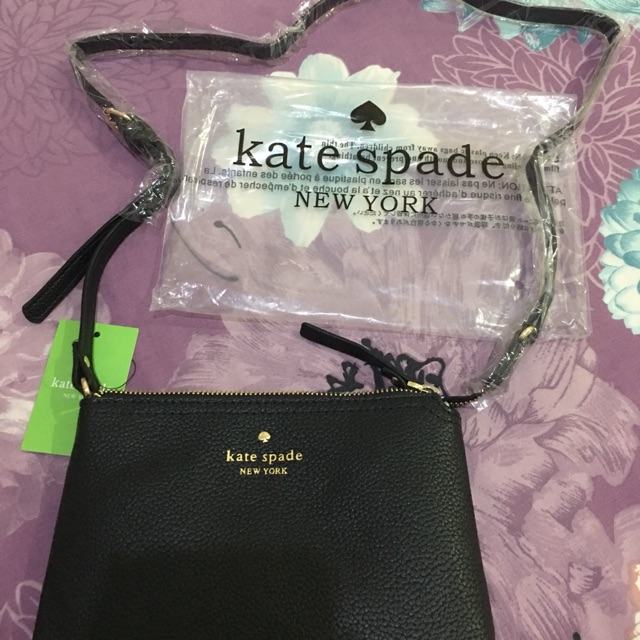 Jual Kate Spade Sling Bag Authentic Quality Black And Maroon Shopee Indonesia 8453