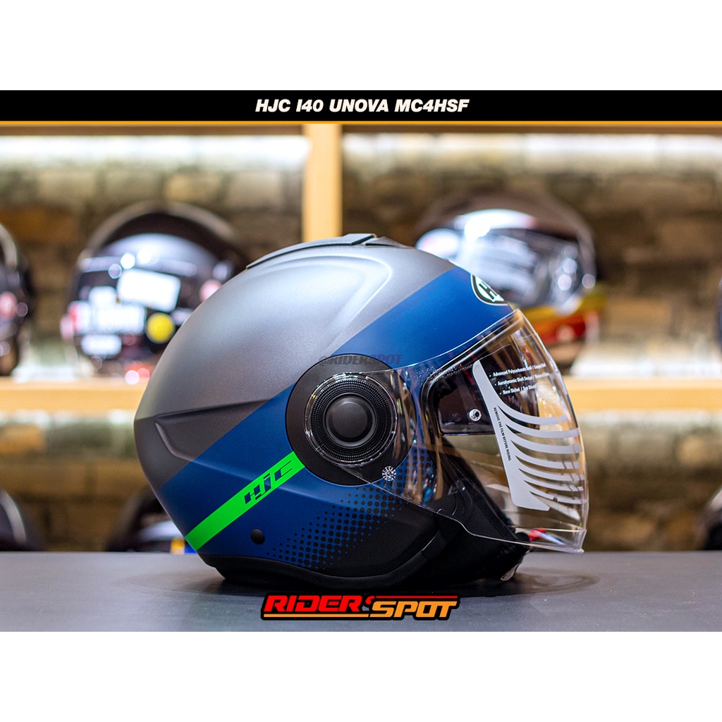 HJC Helmets I40 Herren Motorradhelm – SEMI FLAT BLACK, XXL, Mit Integrierter Sonnenblende & Anti-Fog Visier