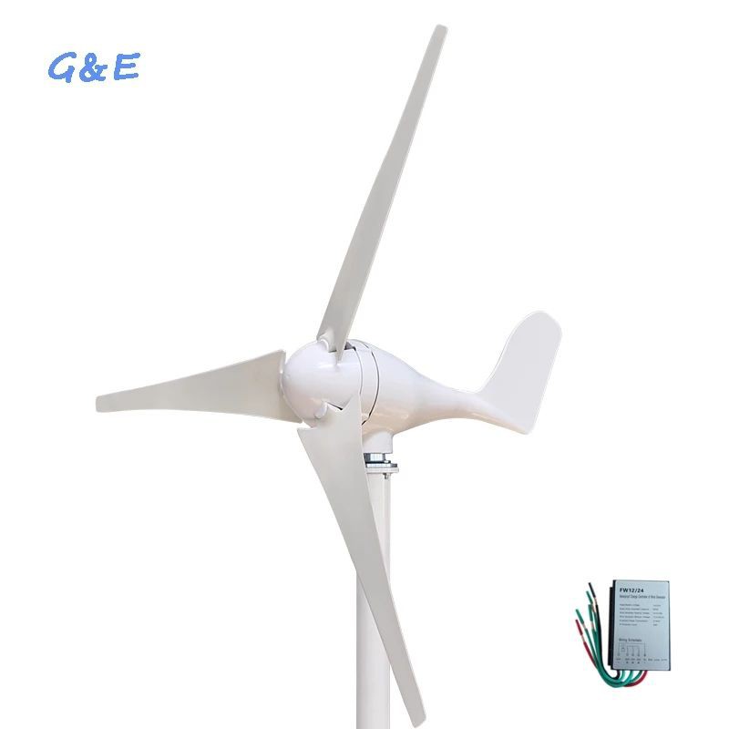 Jual Wind Turbine Generator 400w 24v 3 Blades With Controller Complete 400w Pembangkit Listrik 0635